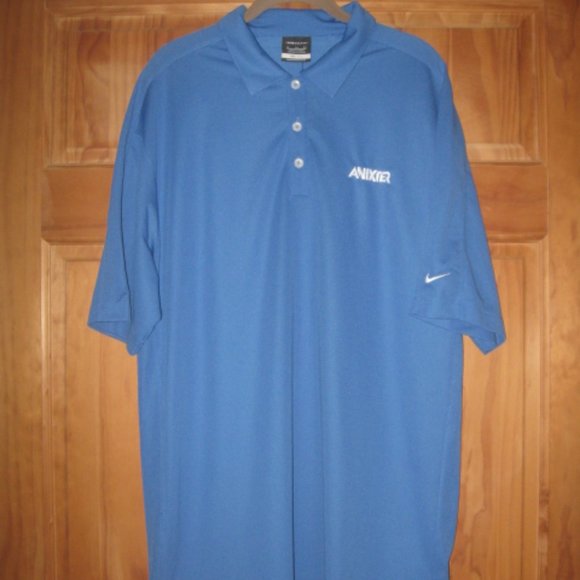 Nike Golf Dri-Fit Stay Cool Blue Polo Shirt - Picture 1 of 2